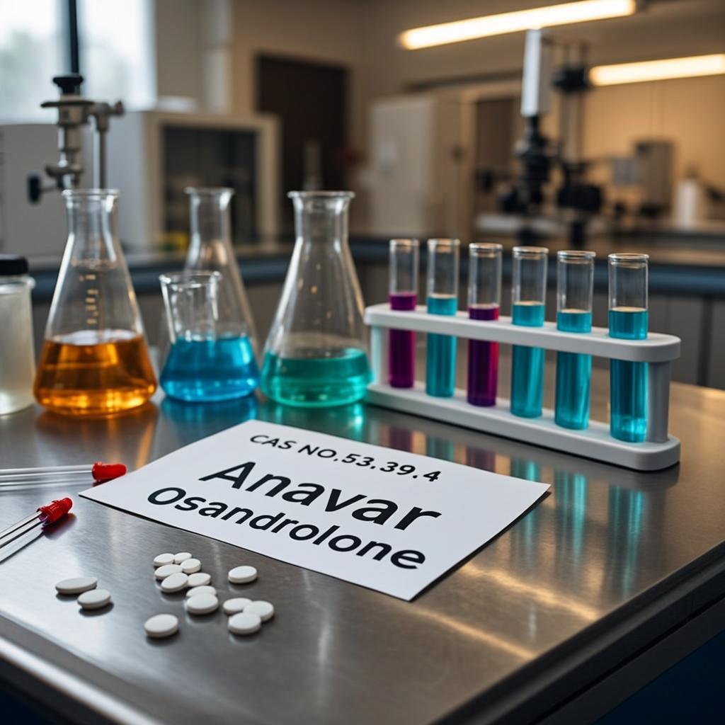 anavar oxandrolone pills cas no 53 39 4 laboratory scene