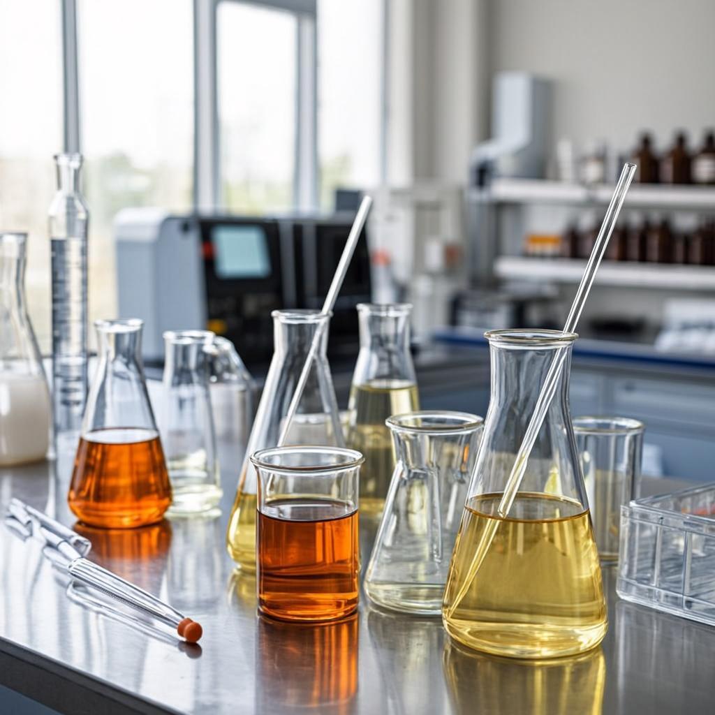 natural plant extracts for skin care laboratory scene