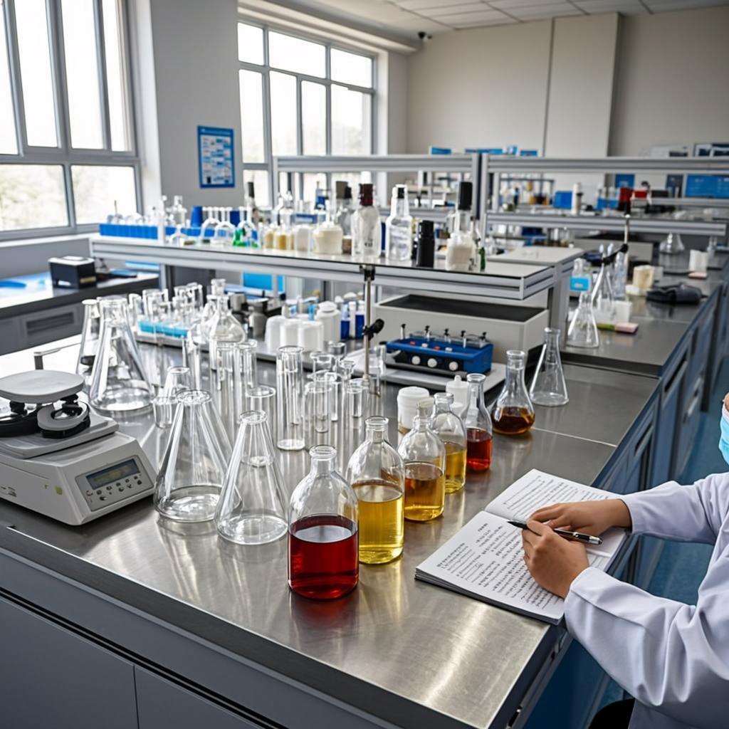 pharmaceutical intermediates laboratory scene
