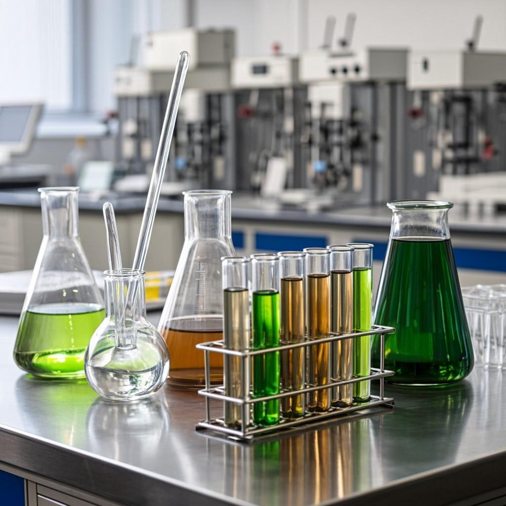 plant extracts laboratory scene