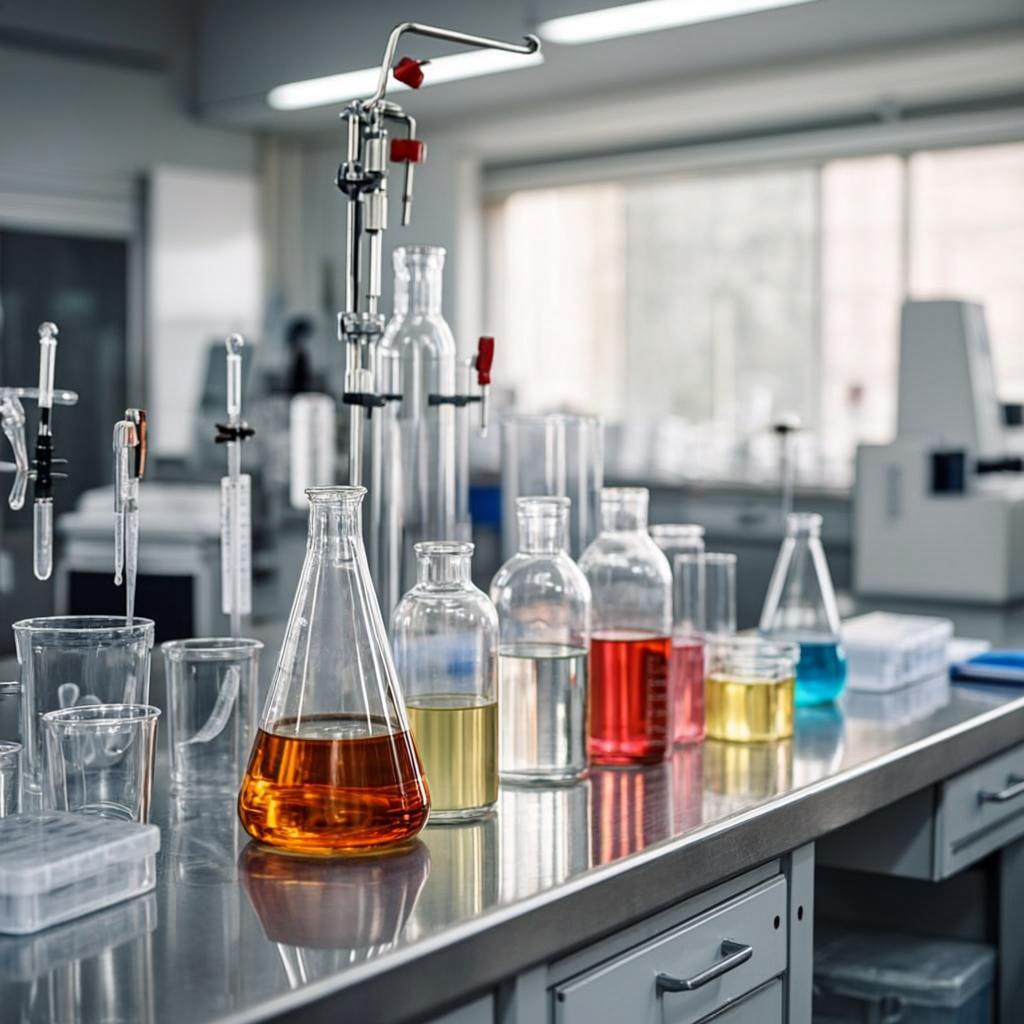 research chemicals laboratory scene