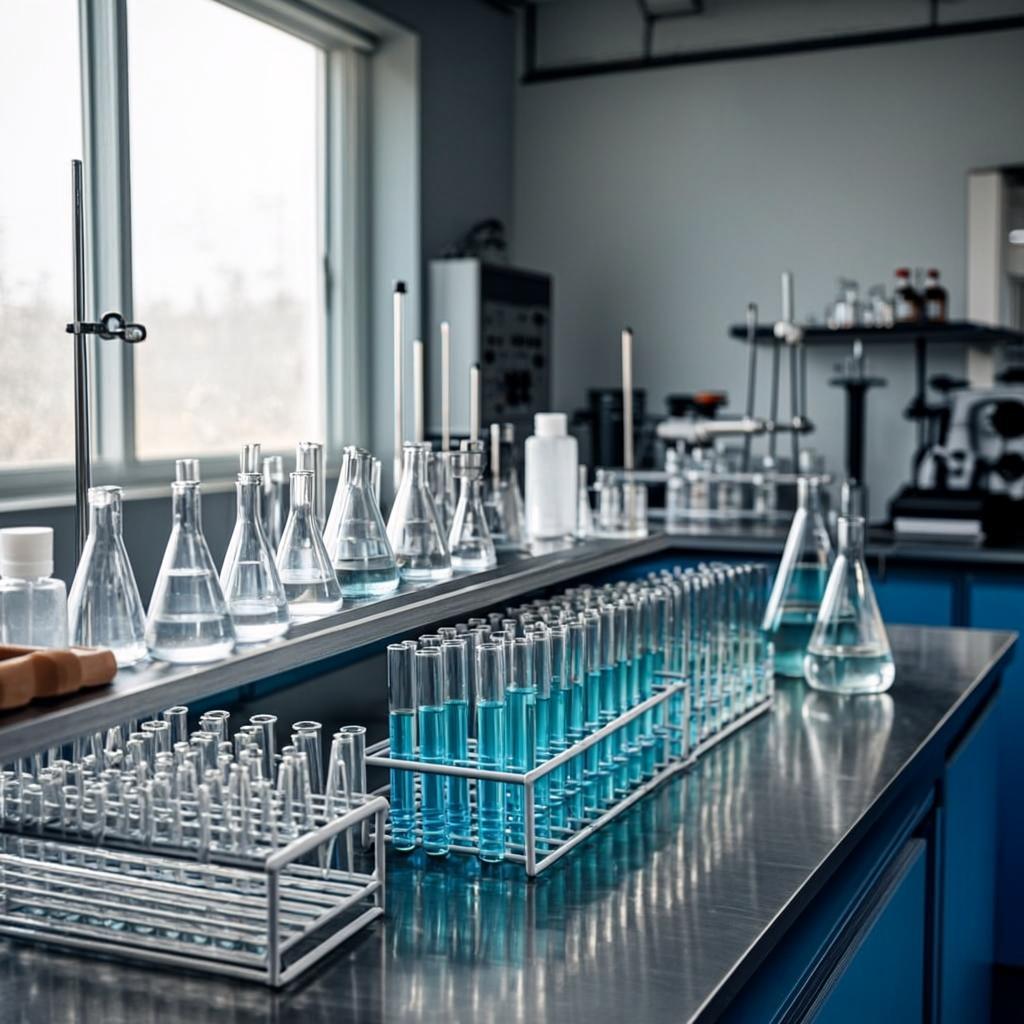 skin brightening laboratory scene