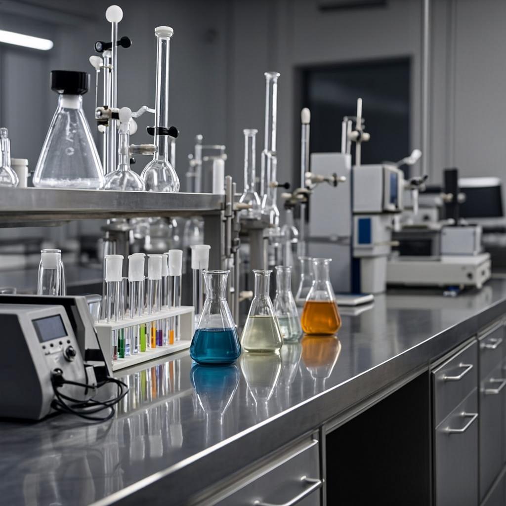 steroids laboratory scene