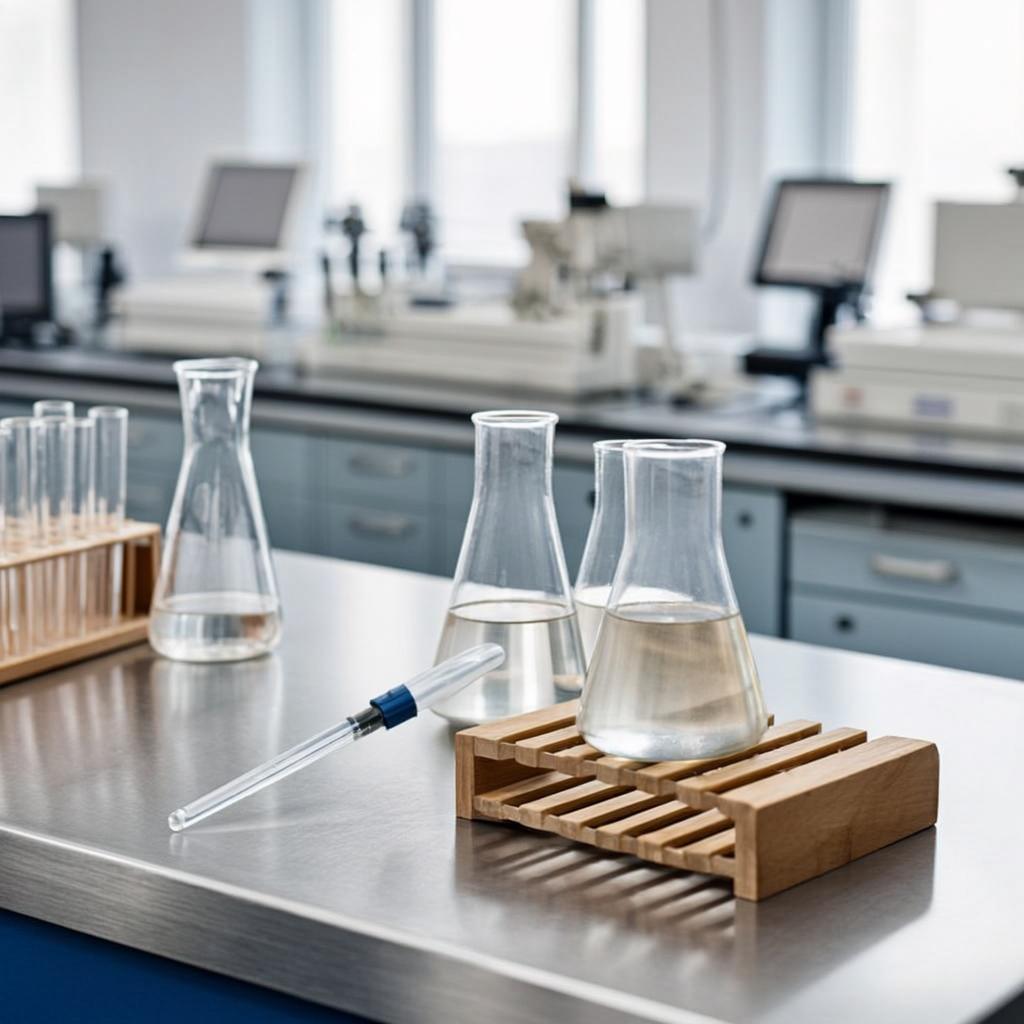 testosterone enanthate laboratory scene