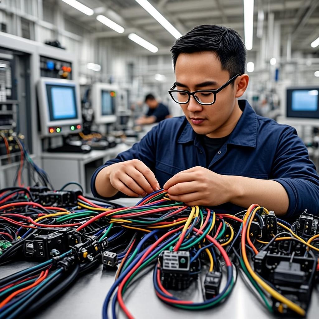 auto electronics pcb assembly line wire harness