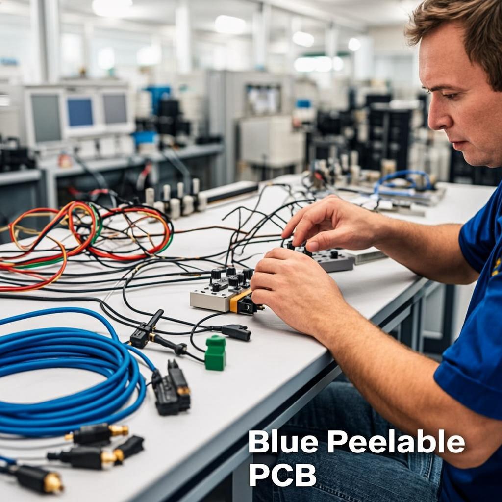 blue peelable pcb wire harness