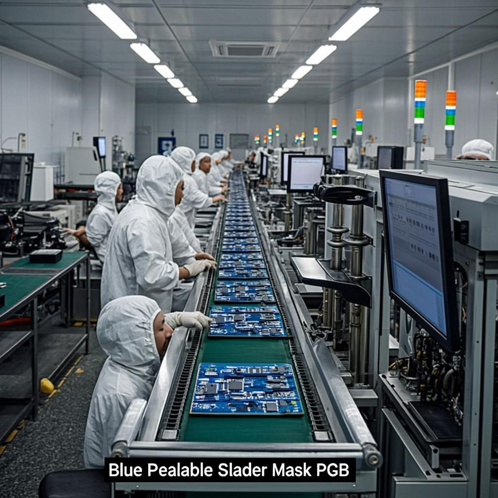 blue peelable solder mask pcb electronics factory