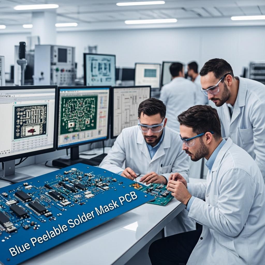 blue peelable solder mask pcb engineering design