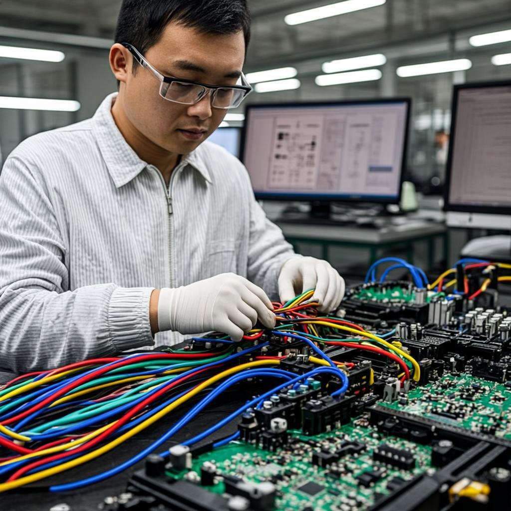 curtain track intelligent controller pcba wire harness