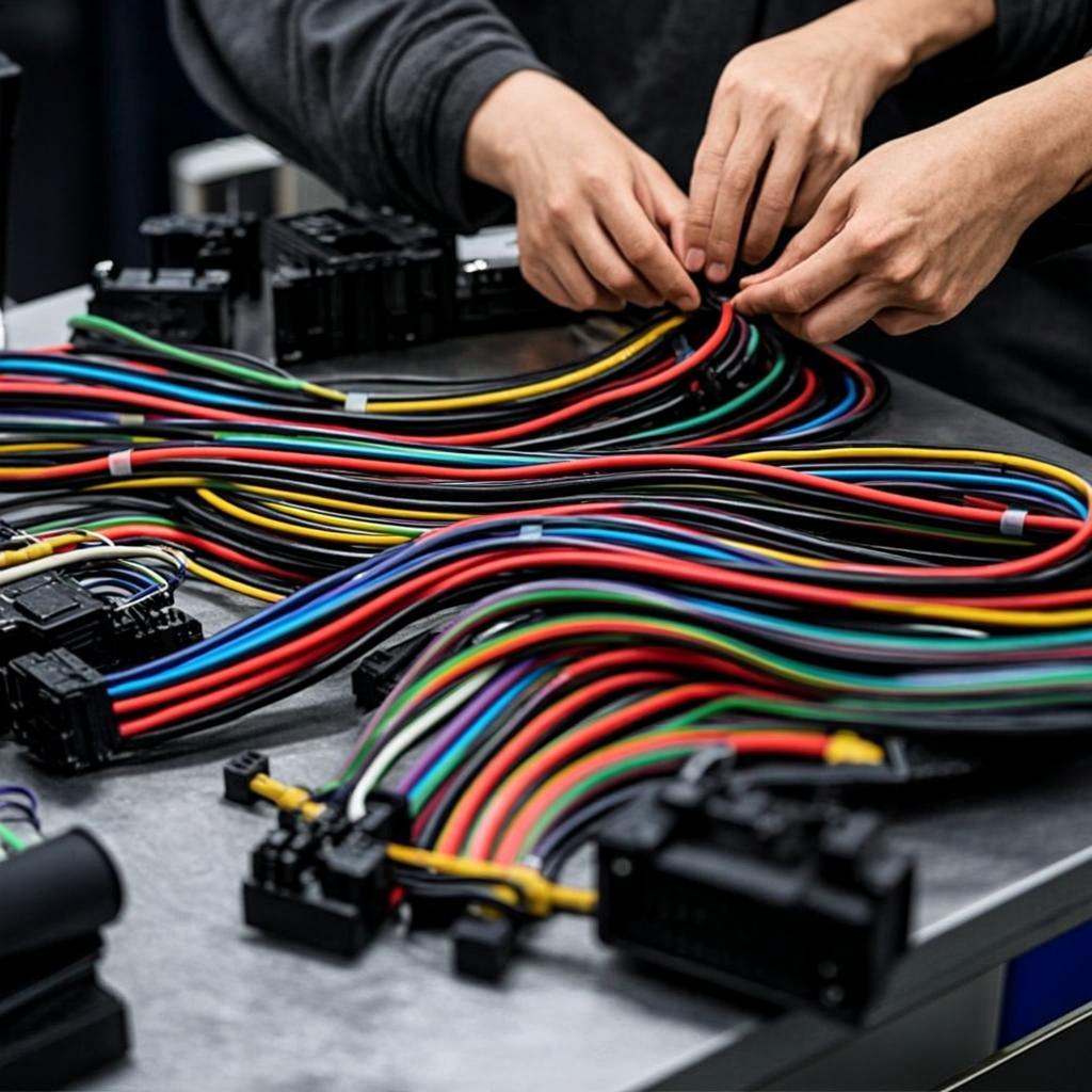 custom hybrid cable assembly wire harness