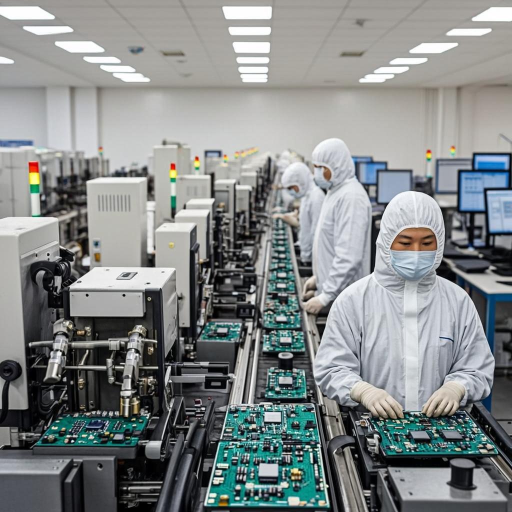 fully automatic pcb assembly line electronics factory