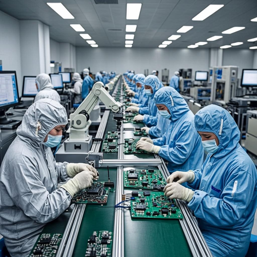 fully automatic pcb assembly line pcba assembly