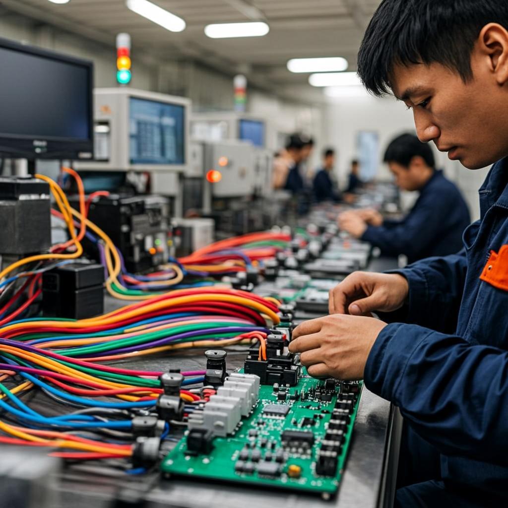 industrial control pcb assembly wire harness