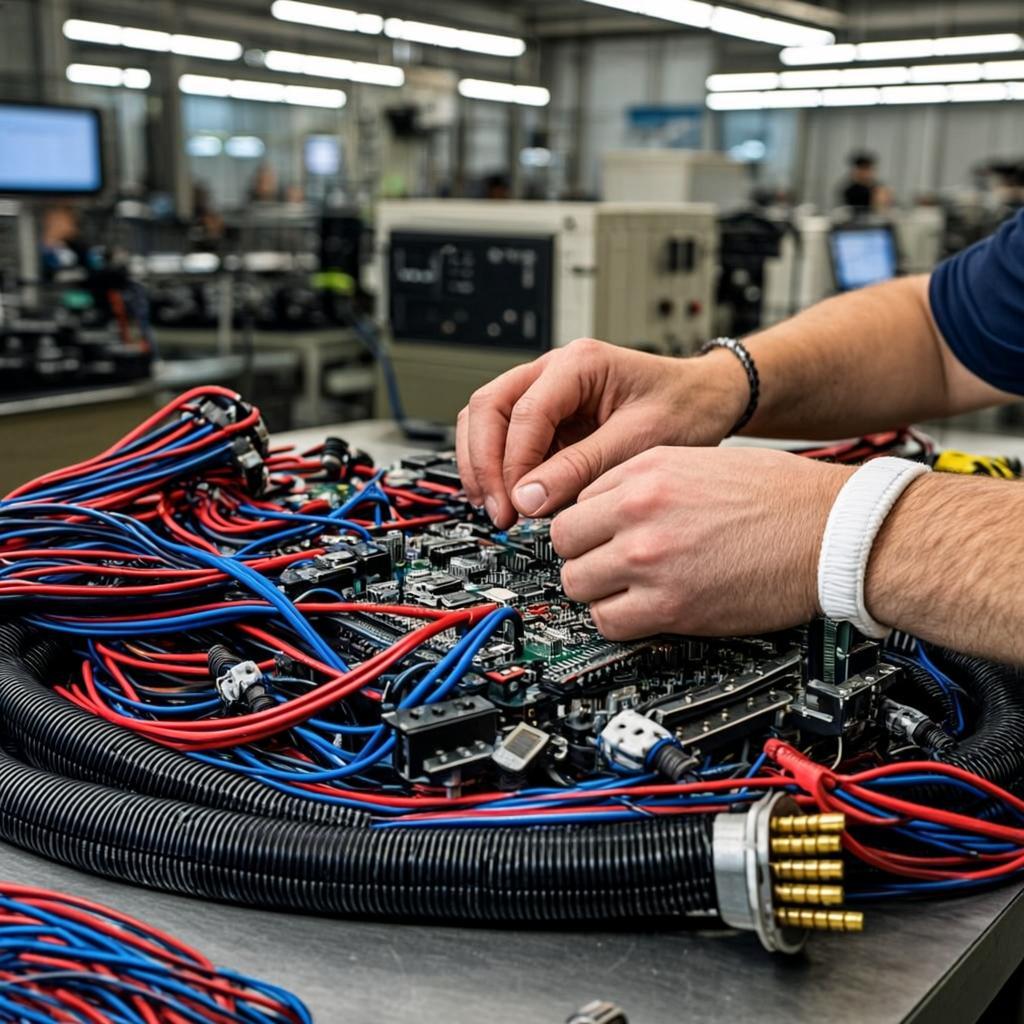 microwave rf pcb testing wire harness