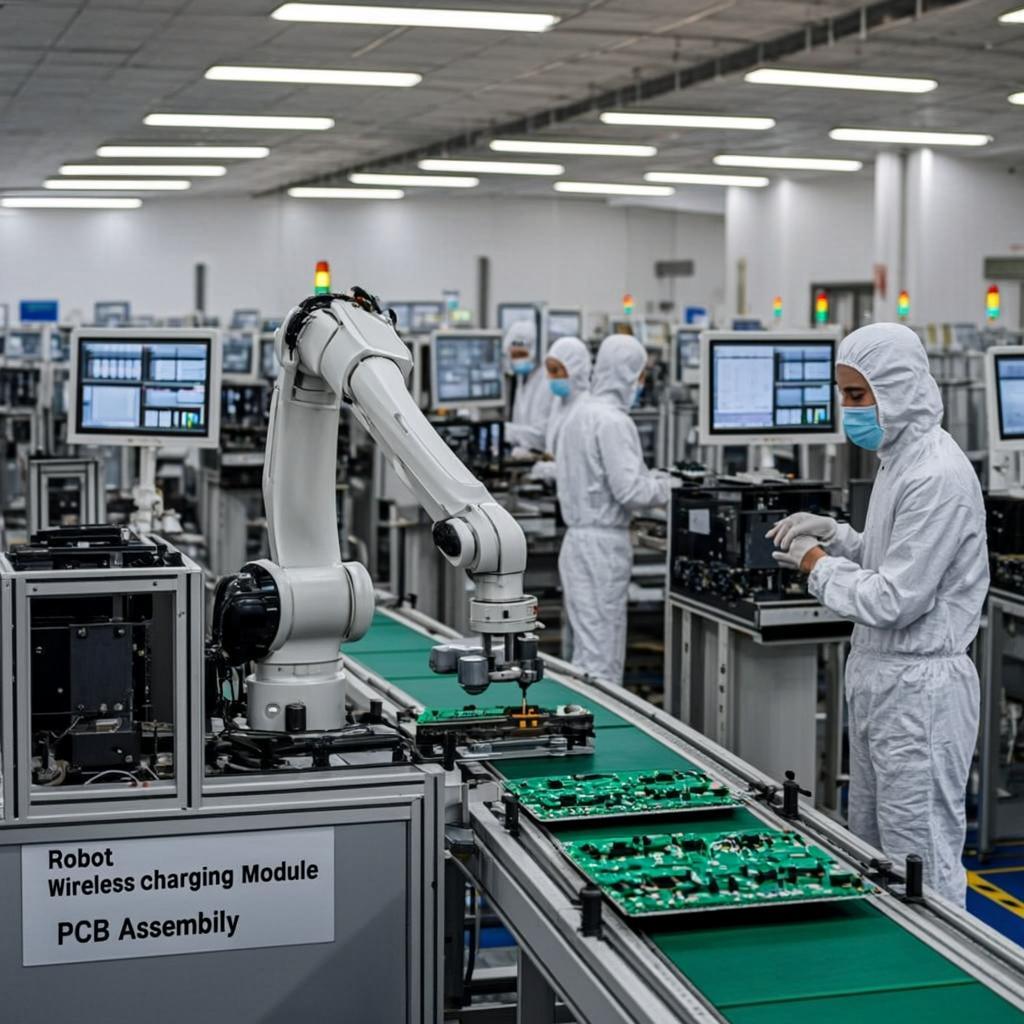 robot wireless charging module pcb assembly electronics factory