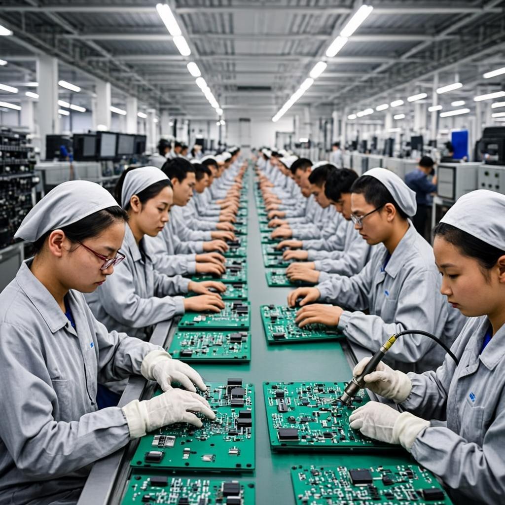 semi automatic pcb assembly line pcba assembly