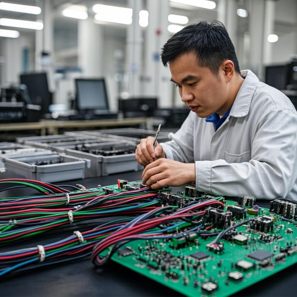 solar controller pcb assembly wire harness