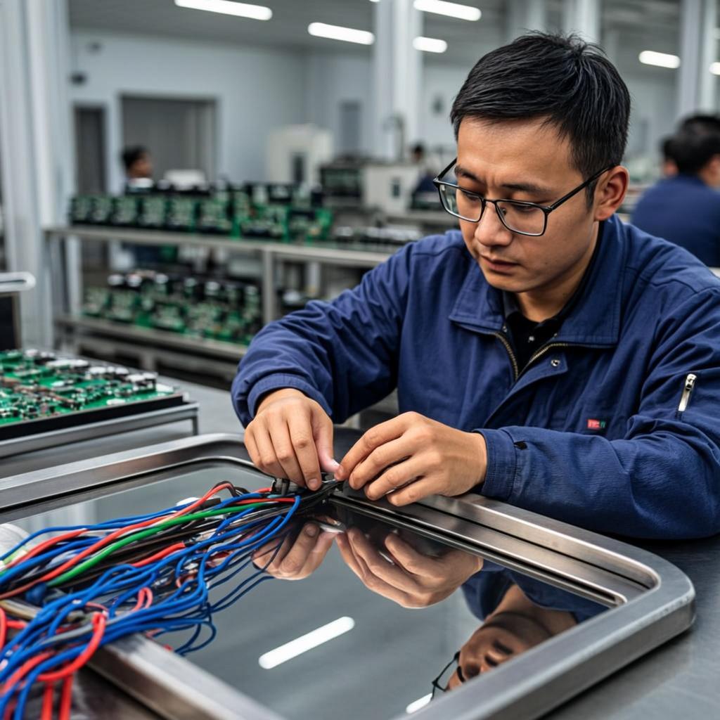 touch led bathroom mirror pcba wire harness