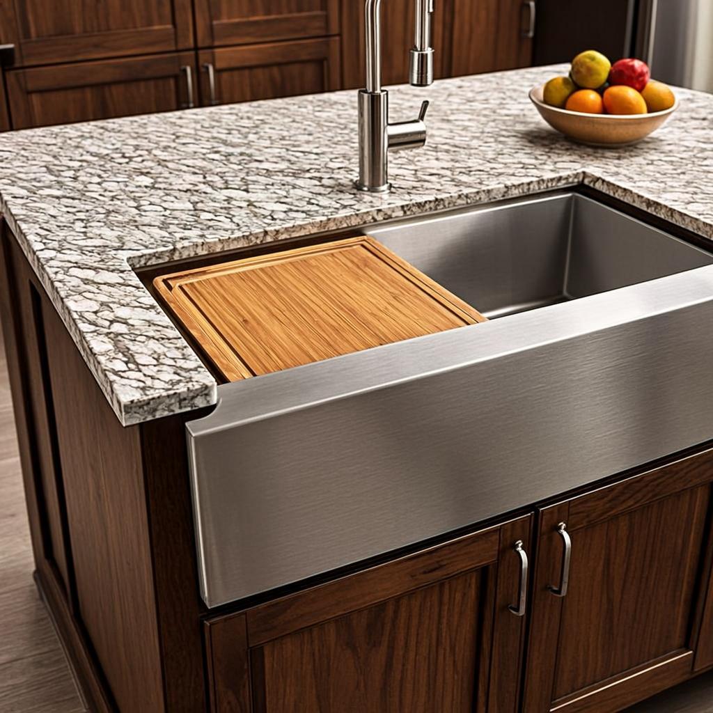 32 inch stainless steel sink unit farmhouse apron