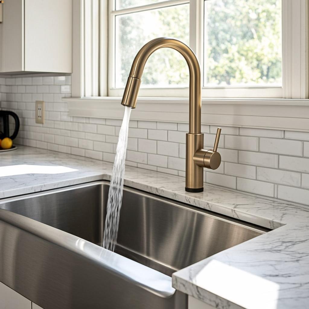 33 inch dual bowl kitchen basin modern kitchen lifestyle