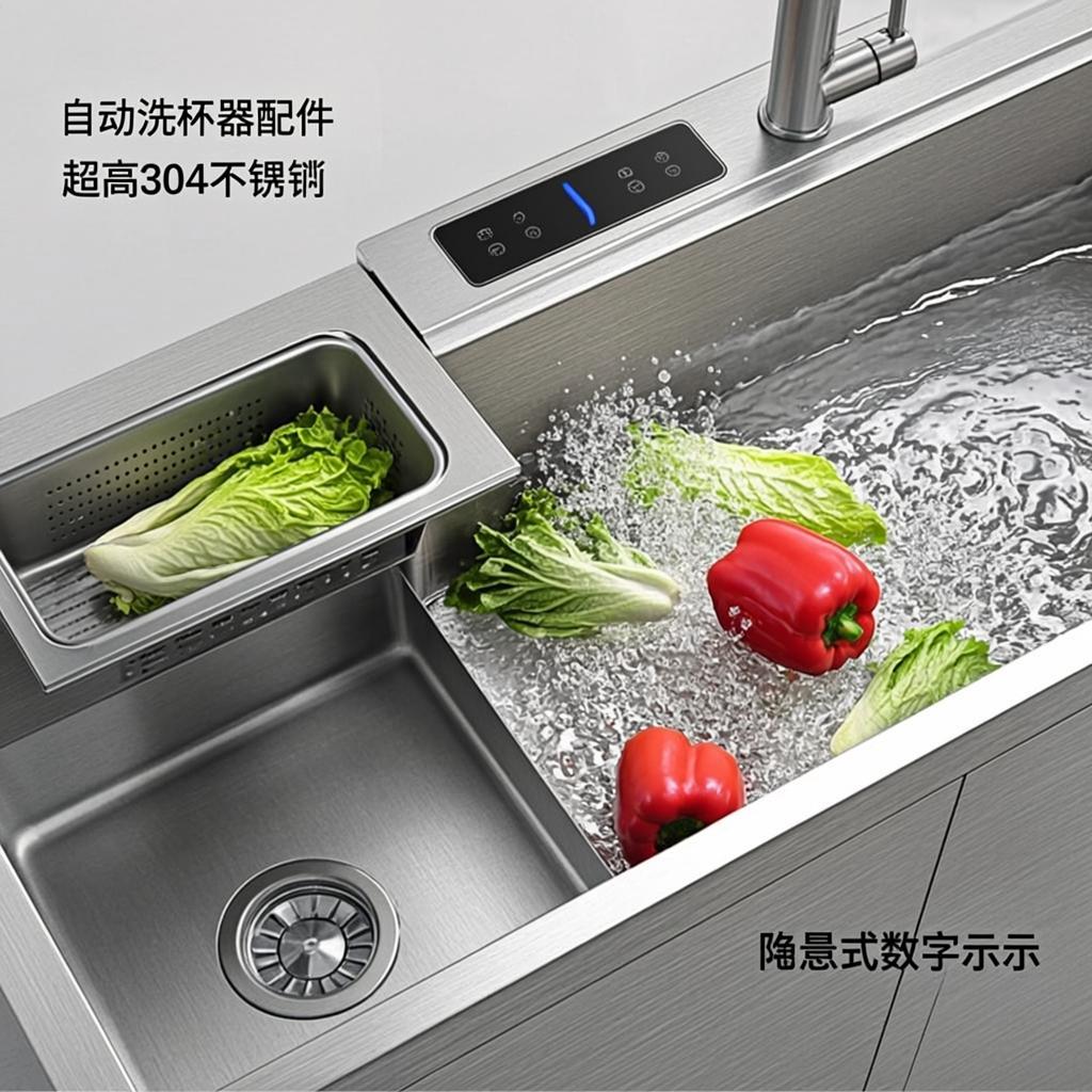 33 inch stainless steel kitchen basin smart multifunction