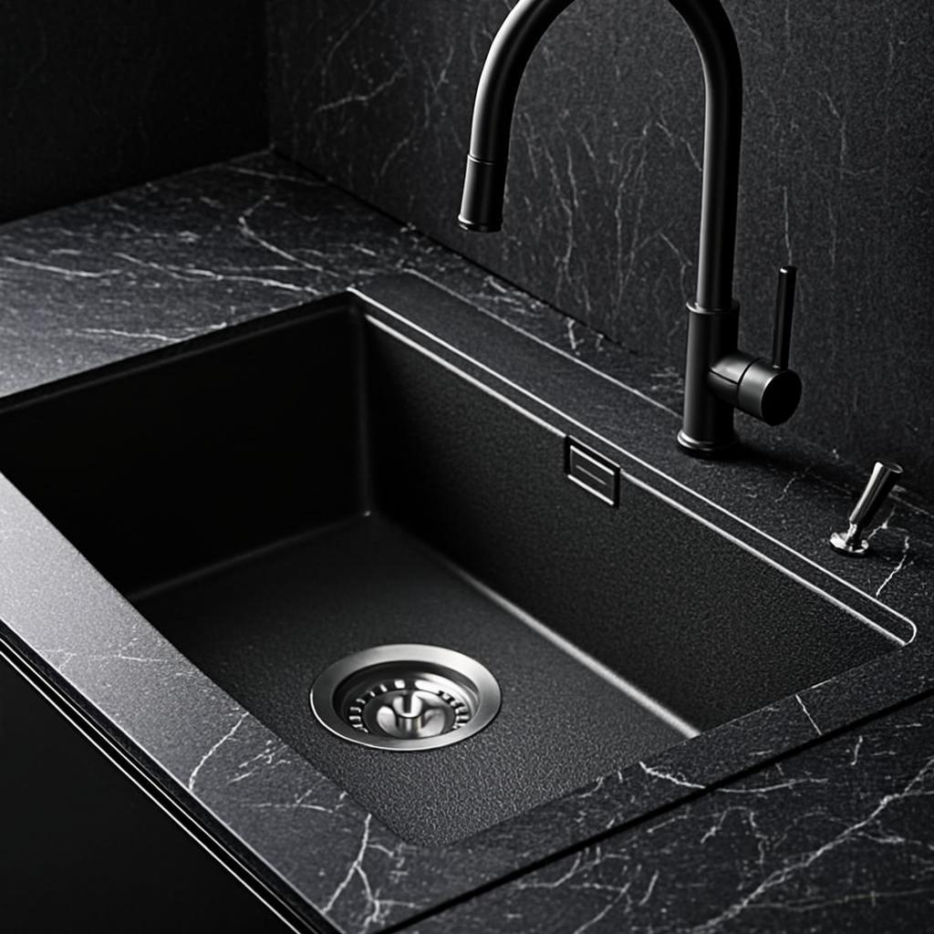 anti scratch nano sink black nano style