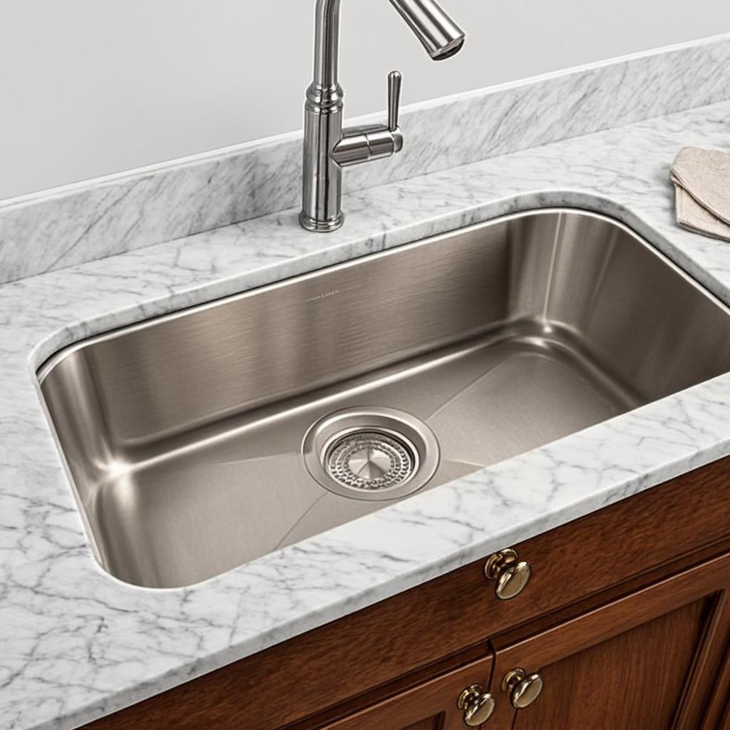 anti scratch stainless steel sink minimal industrial