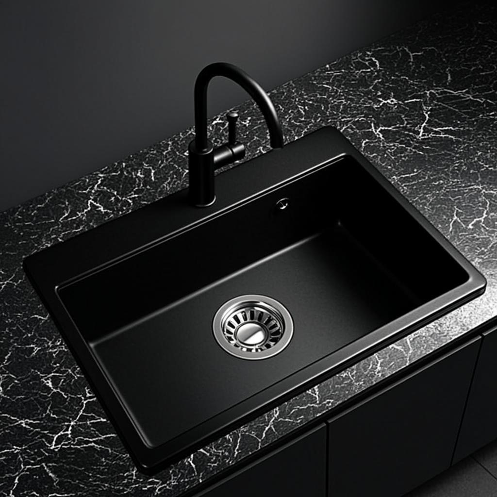 apartment kitchen utility sink black nano style