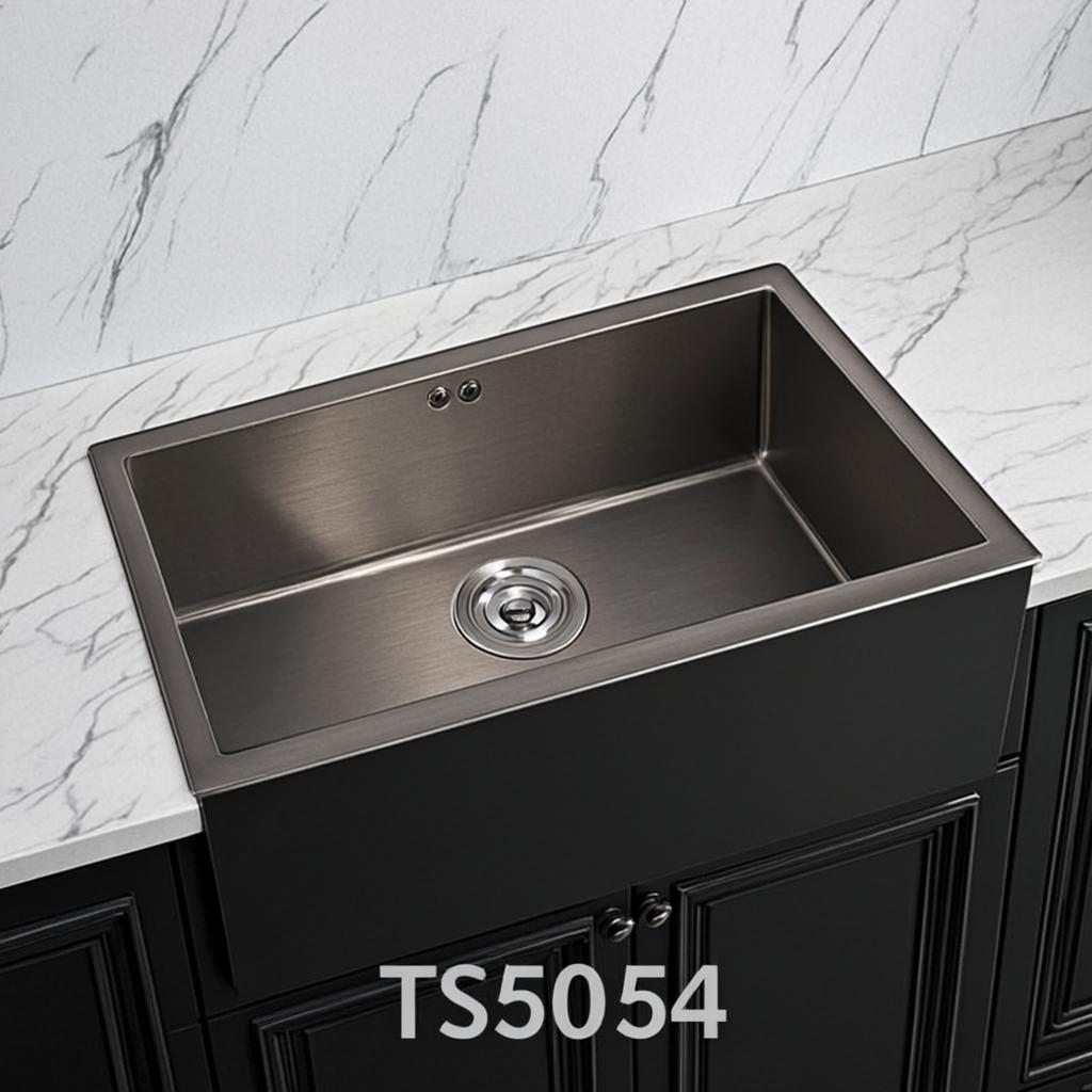 black rectangular kitchen sink pvd h ts5045 minimal industrial
