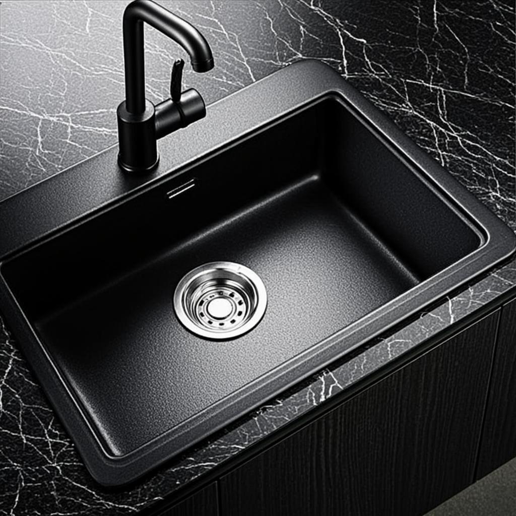 black stainless steel sink black nano style