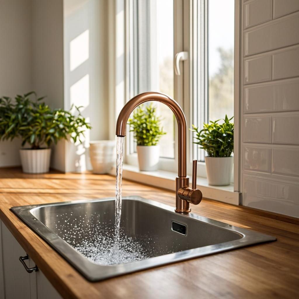 brushed finish kitchen wash sink modern kitchen lifestyle