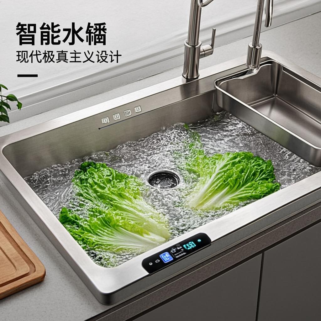 brushed stainless steel sink smart multifunction