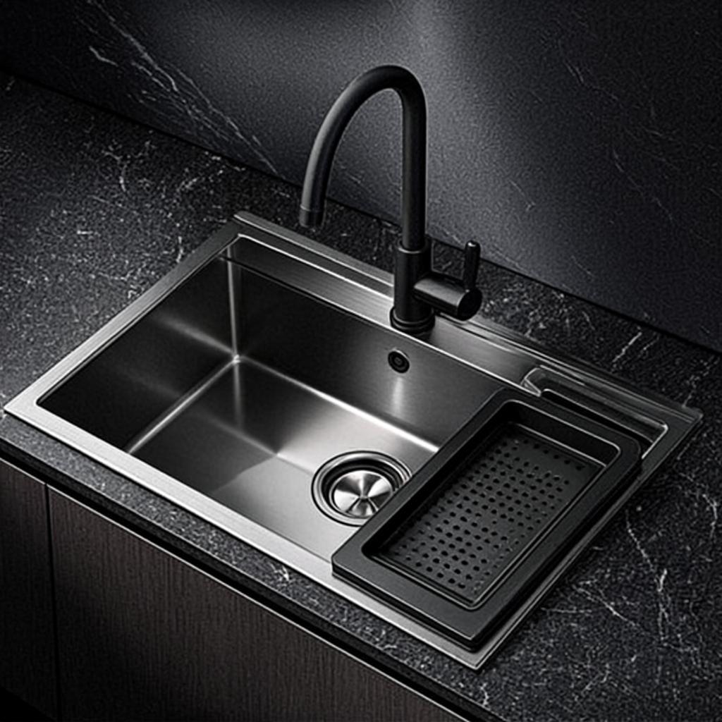 budget stainless steel sink black nano style
