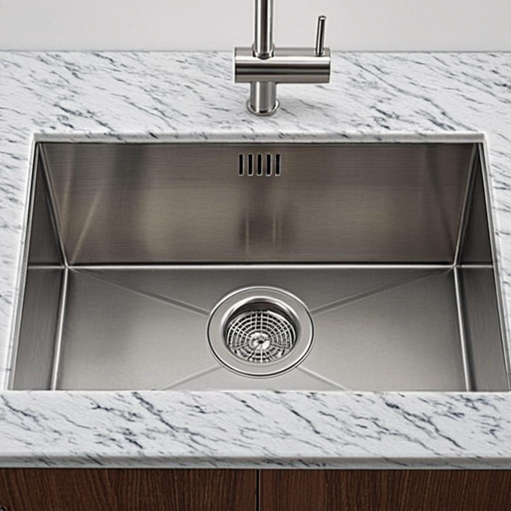 built in kitchen cleaning sink minimal industrial
