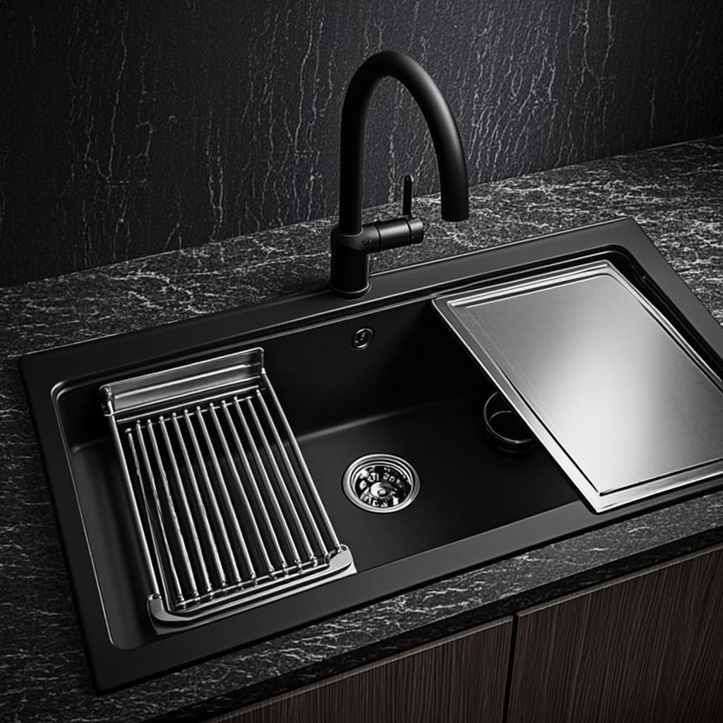 commercial kitchen sink supplier black nano style