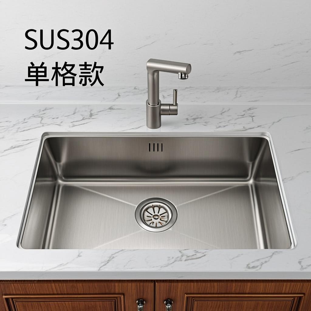 compact single bowl sink minimal industrial
