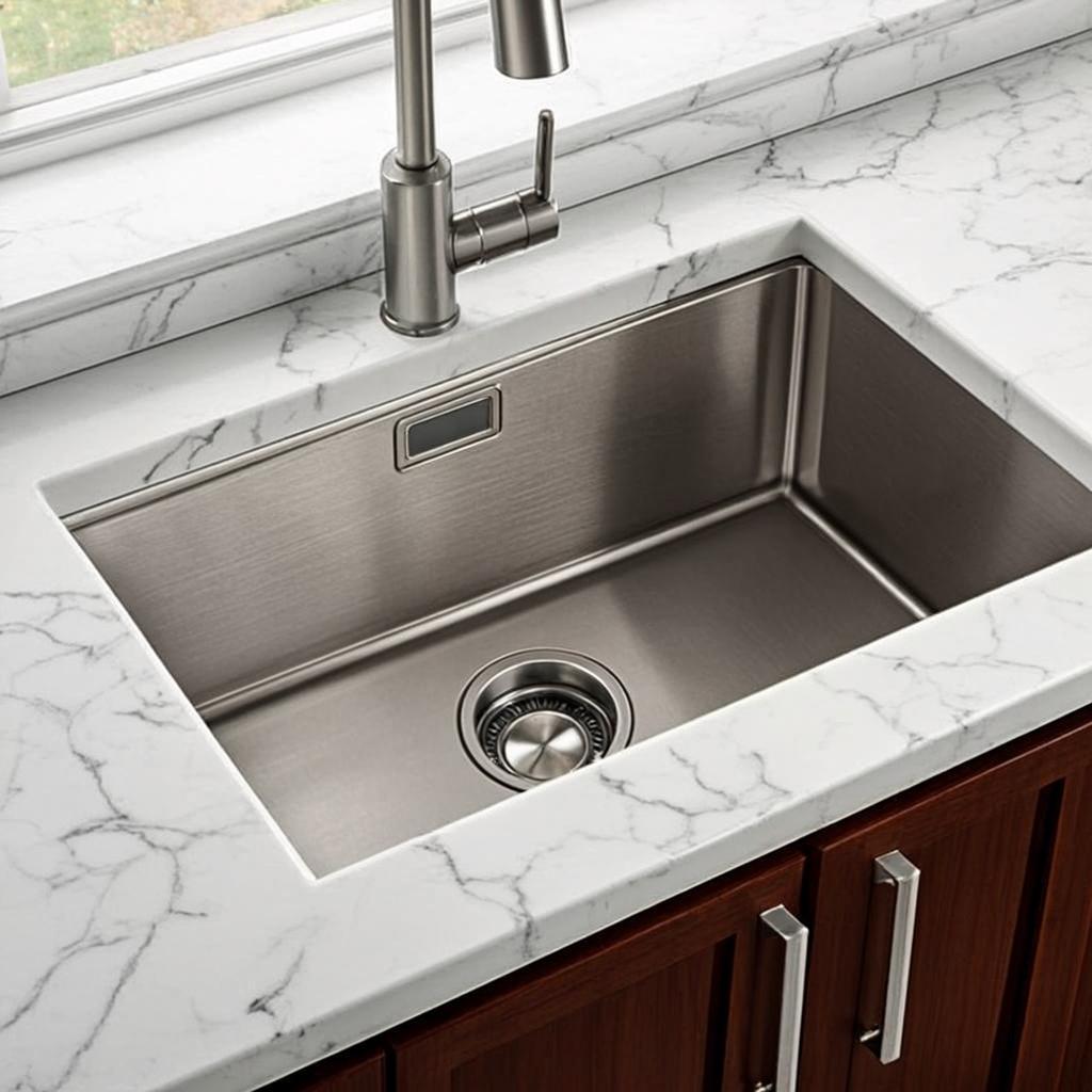 contemporary kitchen wash basin minimal industrial