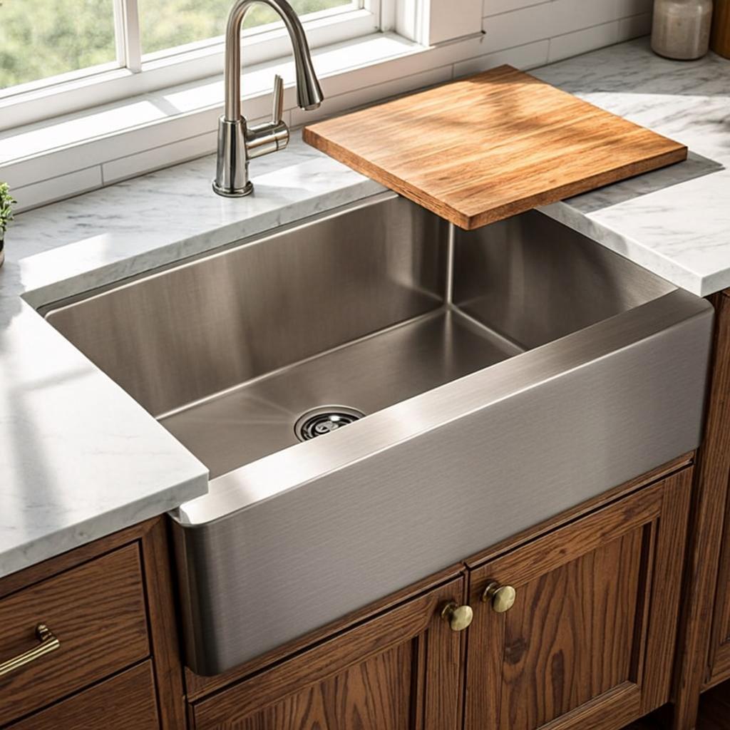 custom stainless sink h ud8448 farmhouse apron