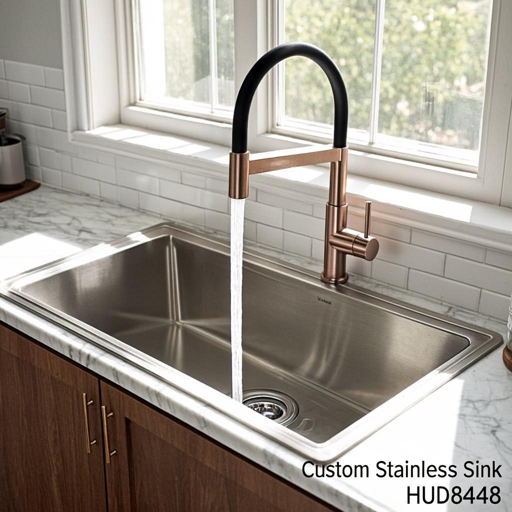 custom stainless sink h ud8448 modern kitchen lifestyle