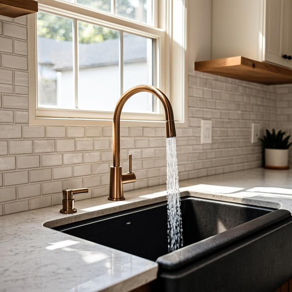 deep double bowl sink modern kitchen lifestyle