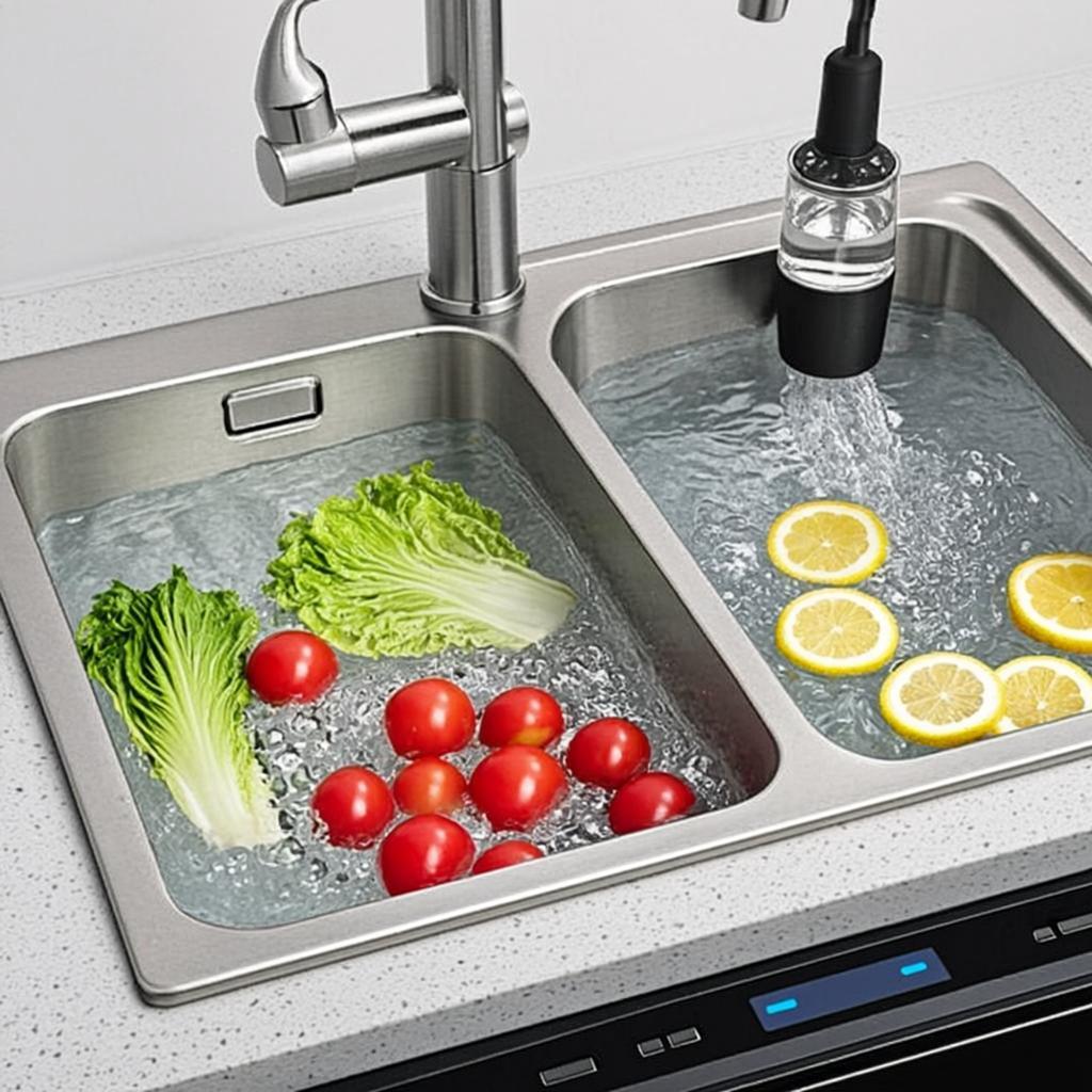 deep double bowl sink smart multifunction