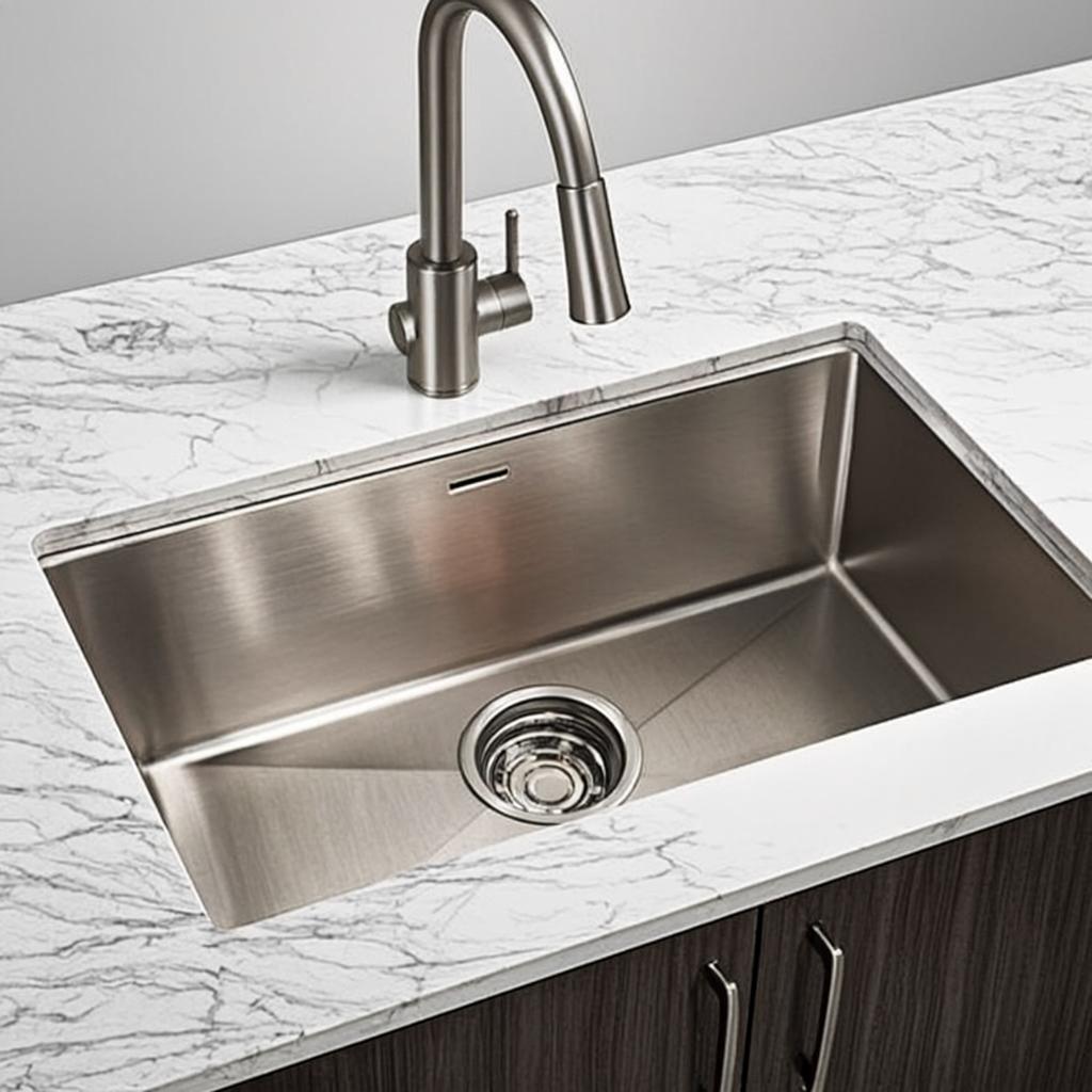 deep handmade sink minimal industrial