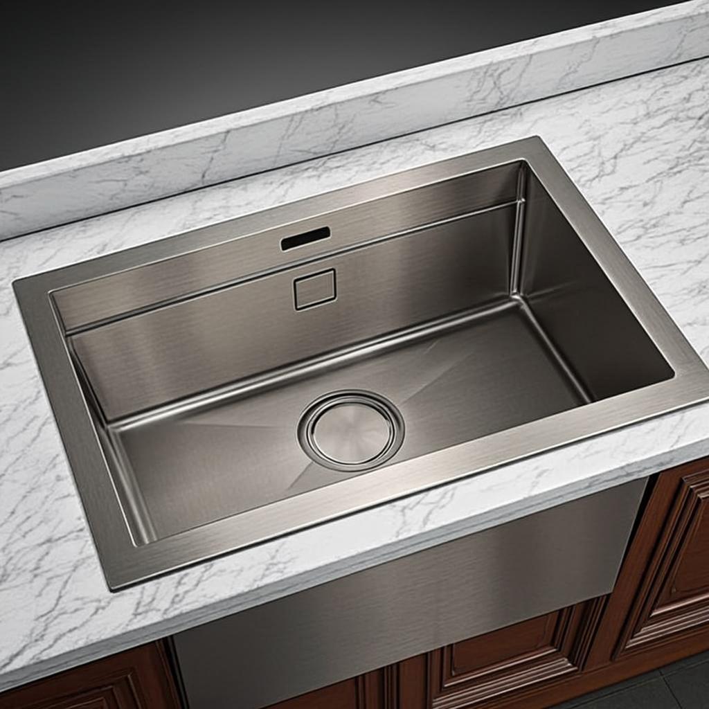 deep single bowl kitchen sink minimal industrial
