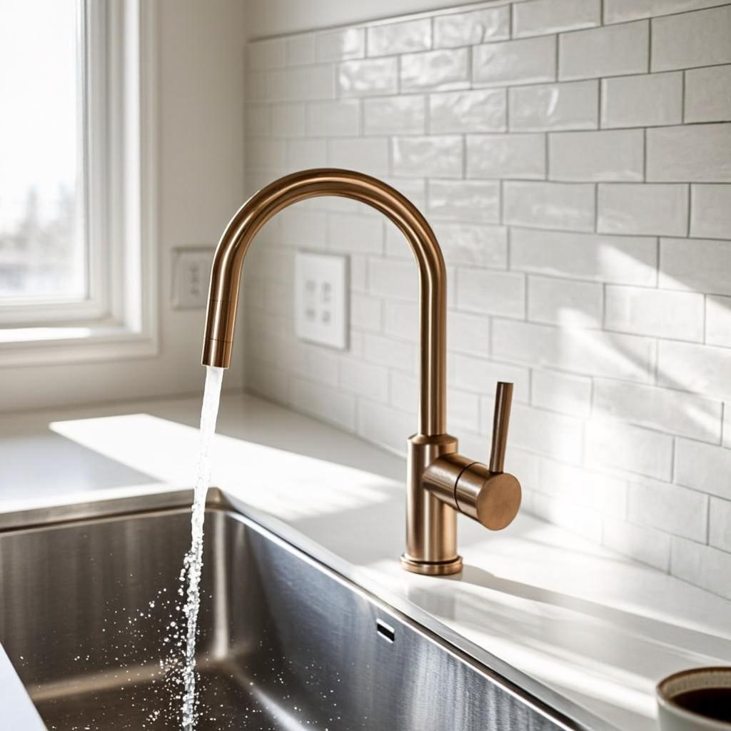 designer stainless sink unit modern kitchen lifestyle