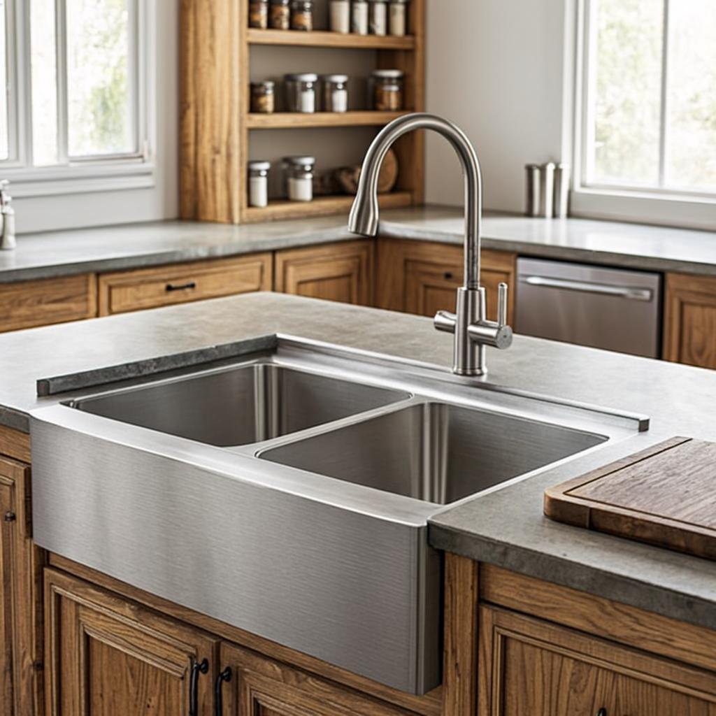 double bowl drop in sink farmhouse apron