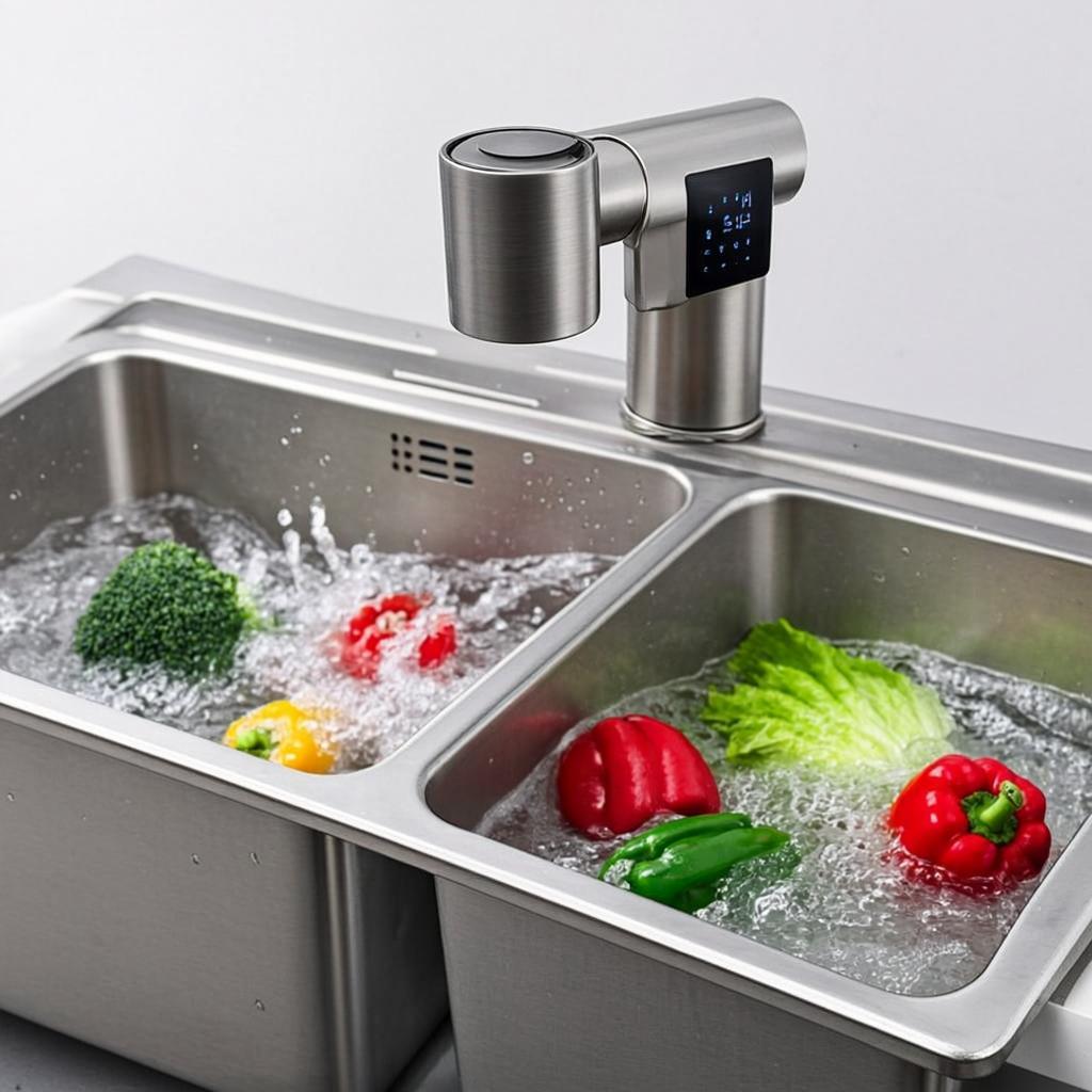 double bowl stainless steel sink smart multifunction