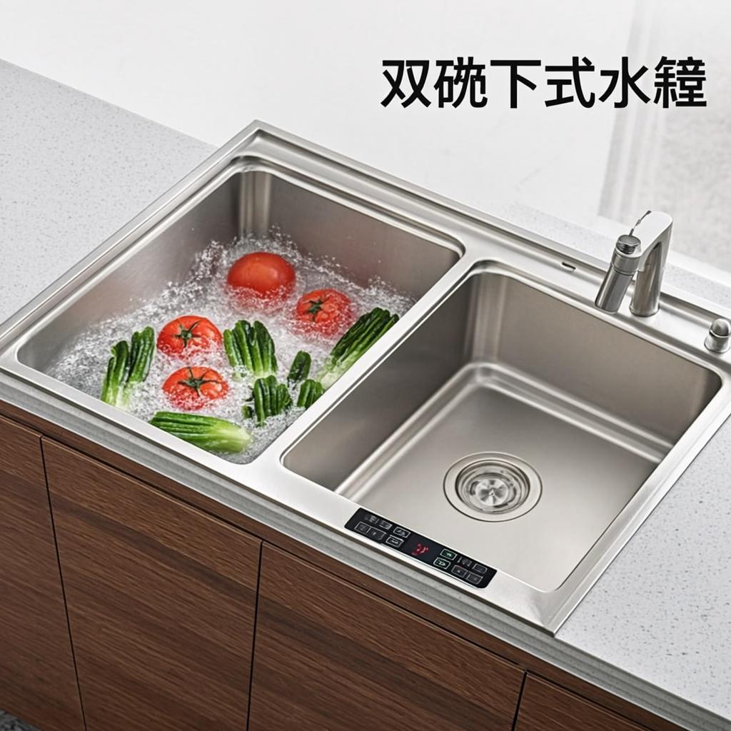double bowl undermount sink smart multifunction
