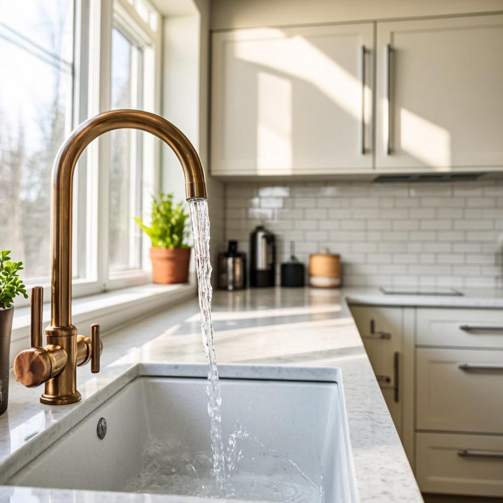 drop in stamped sink modern kitchen lifestyle