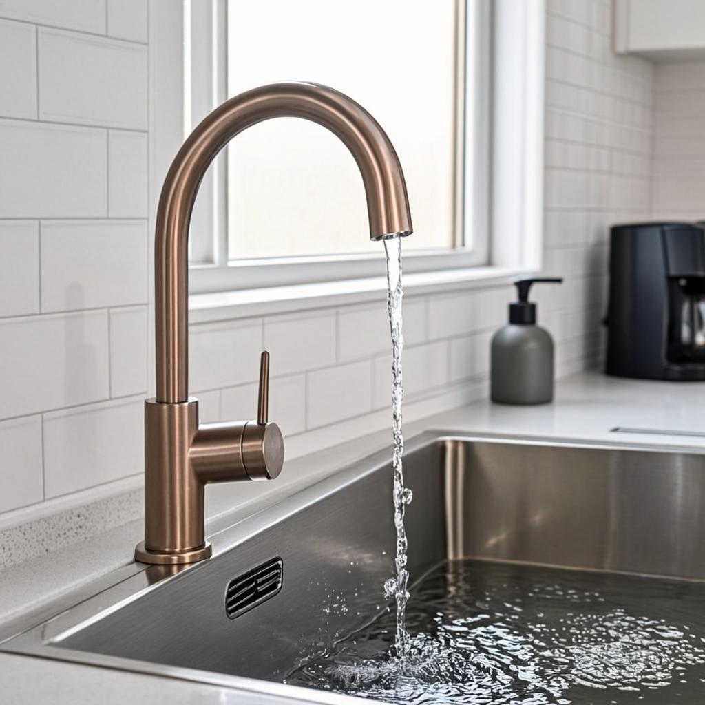 elegant stainless wash basin modern kitchen lifestyle