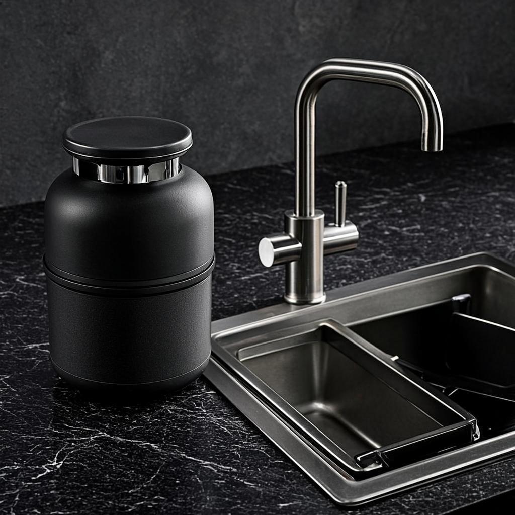 garbage disposal black nano style